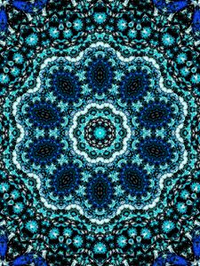 Preview wallpaper fractal, kaleidoscope, pattern, blue, abstraction