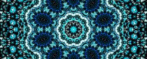 Preview wallpaper fractal, kaleidoscope, pattern, blue, abstraction