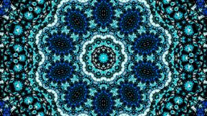 Preview wallpaper fractal, kaleidoscope, pattern, blue, abstraction