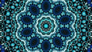 Preview wallpaper fractal, kaleidoscope, pattern, blue, abstraction