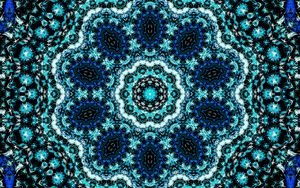 Preview wallpaper fractal, kaleidoscope, pattern, blue, abstraction