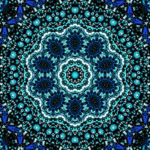 Preview wallpaper fractal, kaleidoscope, pattern, blue, abstraction