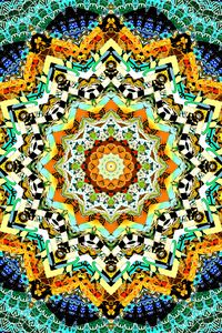 Preview wallpaper fractal, kaleidoscope, shapes, bright