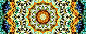 Preview wallpaper fractal, kaleidoscope, shapes, bright