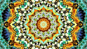 Preview wallpaper fractal, kaleidoscope, shapes, bright