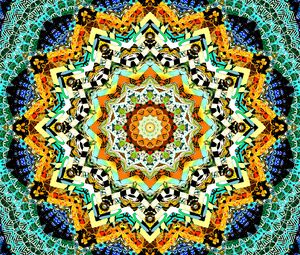 Preview wallpaper fractal, kaleidoscope, shapes, bright