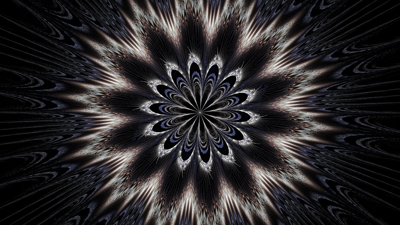 Wallpaper fractal, kaleidoscope, symmetry, abstraction