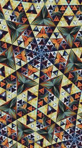 Preview wallpaper fractal, kaleidoscope, triangles, pattern, symmetry