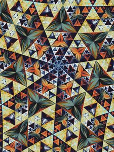 Preview wallpaper fractal, kaleidoscope, triangles, pattern, symmetry