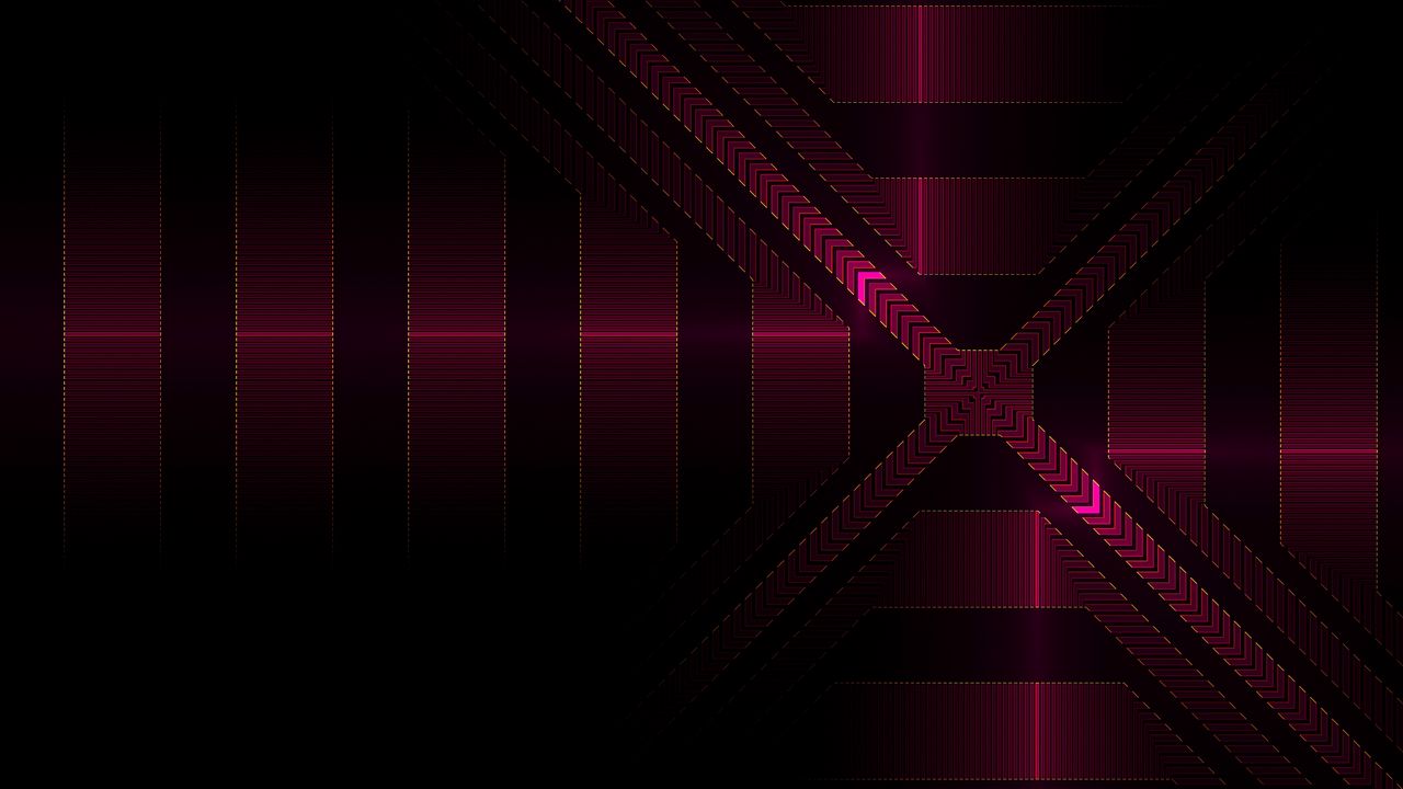 Wallpaper fractal, lines, arrows, geometric, pink, glow