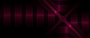 Preview wallpaper fractal, lines, arrows, geometric, pink, glow