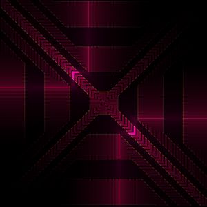 Preview wallpaper fractal, lines, arrows, geometric, pink, glow