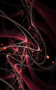 Preview wallpaper fractal, lines, bends, shine