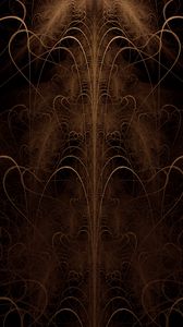 Preview wallpaper fractal, lines, brown, dark, abstraction