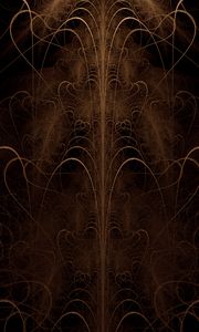 Preview wallpaper fractal, lines, brown, dark, abstraction