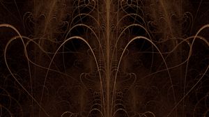 Preview wallpaper fractal, lines, brown, dark, abstraction