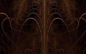 Preview wallpaper fractal, lines, brown, dark, abstraction