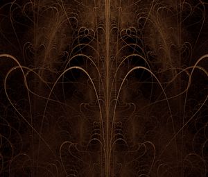 Preview wallpaper fractal, lines, brown, dark, abstraction
