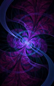 Preview wallpaper fractal, lines, circles, scattering, purple, dark