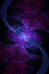 Preview wallpaper fractal, lines, circles, scattering, purple, dark