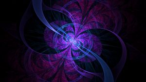 Preview wallpaper fractal, lines, circles, scattering, purple, dark