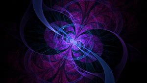 Preview wallpaper fractal, lines, circles, scattering, purple, dark