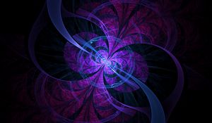 Preview wallpaper fractal, lines, circles, scattering, purple, dark