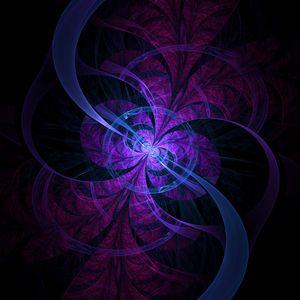 Preview wallpaper fractal, lines, circles, scattering, purple, dark