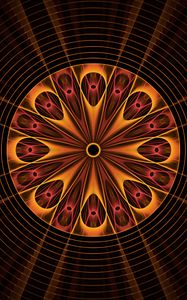 Preview wallpaper fractal, lines, circles, abstraction, digital