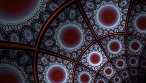 Preview wallpaper fractal, lines, circles, pattern, abstraction