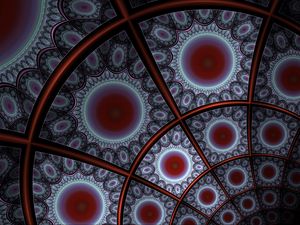 Preview wallpaper fractal, lines, circles, pattern, abstraction