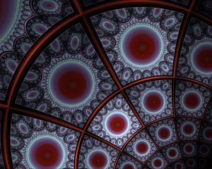 Preview wallpaper fractal, lines, circles, pattern, abstraction