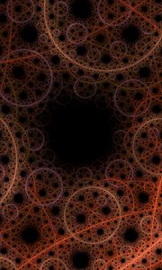 Preview wallpaper fractal, lines, circles, intersection, abstraction