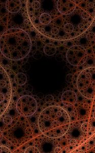 Preview wallpaper fractal, lines, circles, intersection, abstraction