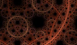Preview wallpaper fractal, lines, circles, intersection, abstraction