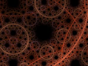 Preview wallpaper fractal, lines, circles, intersection, abstraction