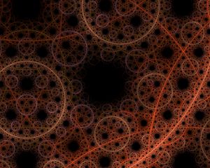 Preview wallpaper fractal, lines, circles, intersection, abstraction