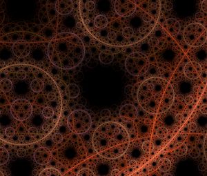 Preview wallpaper fractal, lines, circles, intersection, abstraction