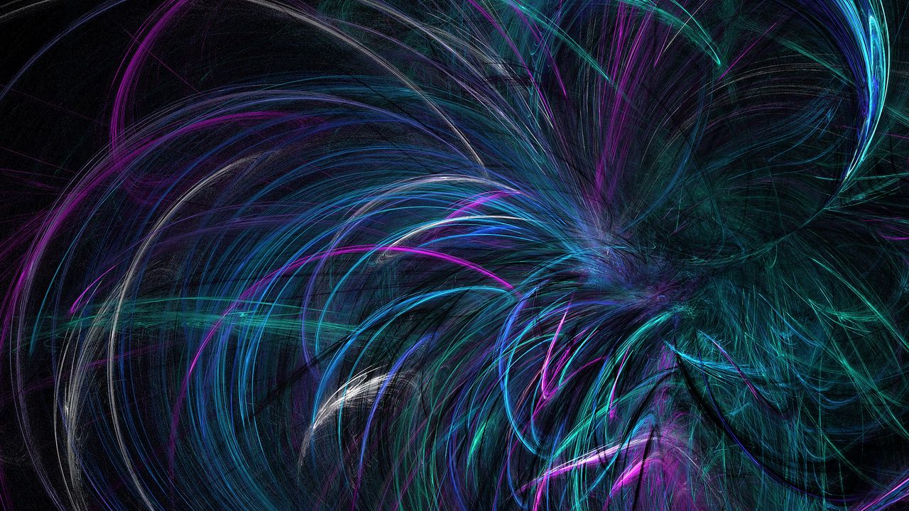Wallpaper fractal, lines, dark, violet, twisted