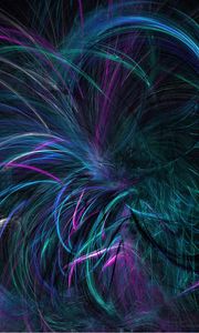 Preview wallpaper fractal, lines, dark, violet, twisted