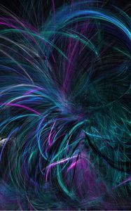 Preview wallpaper fractal, lines, dark, violet, twisted