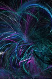 Preview wallpaper fractal, lines, dark, violet, twisted