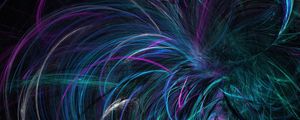 Preview wallpaper fractal, lines, dark, violet, twisted