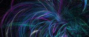 Preview wallpaper fractal, lines, dark, violet, twisted