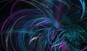 Preview wallpaper fractal, lines, dark, violet, twisted