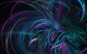 Preview wallpaper fractal, lines, dark, violet, twisted