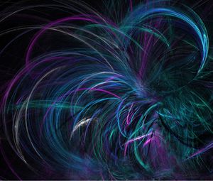 Preview wallpaper fractal, lines, dark, violet, twisted