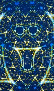 Preview wallpaper fractal, lines, glow, pattern, abstraction, blue