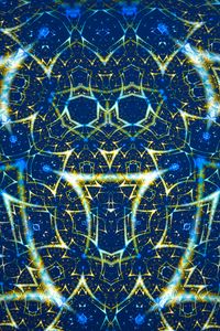 Preview wallpaper fractal, lines, glow, pattern, abstraction, blue