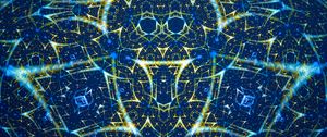 Preview wallpaper fractal, lines, glow, pattern, abstraction, blue